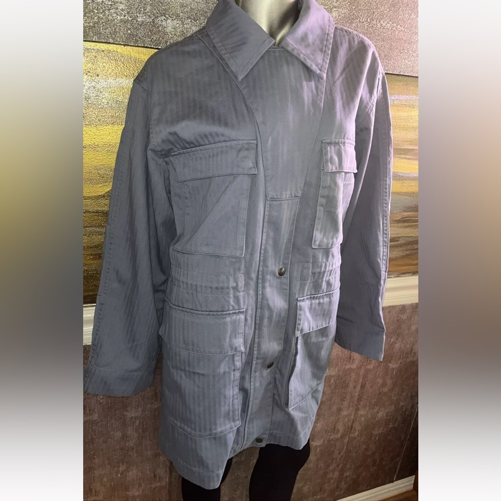 Madewell Oversized Field Jacket Blue Size XL Msrp $168 New - Picture 3 of 13